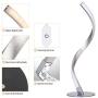 Tomshine Spiral LED Table Lamp,6W Touch Sensor Bedside Lamp, 3 Colors Dimmable Desk Lamp of Aluminum Alloy Acrylic, 1.5m Cable Bedside Nightstand Lamps for Bedroom, Living Room, Office