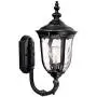 Bellagio Traditional Outdoor Wall Light Fixture Texturized Black Upbridge 16 1/2'' Clear Hammered Glass for Exterior House - John Timberland