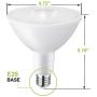 LED PAR38 Flood Light Bulbs Outdoor/Indoor, Dimmable 15W 1600LM, 5000K Daylight White, 100W Halogen Equivalent, E26 Base, 40 Degree Spot Light for Recessed Can Lighting 4-Pack