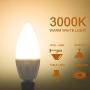 Briignite E12 LED Candelabra Bulb, 880LM, 80W Incandescent Bulb Equivalent, Chandelier Light Bulb Soft White 3000K, E12 Candelabra Base, Non-Dimmable Bulb for Living Room, Dining Room, 4 Pack