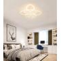 Ganeed Flush Mount Ceiling Light,90W Dimmable LED Ceiling Lamp Fixture with Remote,Metal Frame Acrylic Shade 8-Head Decorative Chandelier Lighting