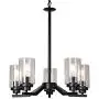 Infront Chandelier Dining Room Lighting Fixtures Hanging Contemporary Chandeliers Modern Kitchen Room Entryway Foyer Light Chandelier Ceiling Hanging Light Fixtures Black Finishing 5-Light