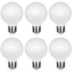 G25 LED Classic Dimmable Light Bulbs,Vanity Light Bulb,Warm White 2700k with CRI95,No Flicker,Eye Protection,Suitable for Bedroom,Mirror,Batheroom.40W Equivalent,UL (6PACK)