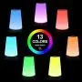 Table Lamp Touch Night Light - Portable Sensor Remote Control Bedside Lamps with Quick Rechargeable USB Dimmable Warm White Light 13 Colors RGB Table Lamp for Bedroom Living Room Office (Black Wood)
