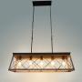 Lobolighting 5-Lights Kitchen Island Light Farmhouse Linear Pendant Lighting for Dining Room Table Chandelier Ceiling Hanging Light Fixture