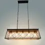Lobolighting 5-Lights Kitchen Island Light Farmhouse Linear Pendant Lighting for Dining Room Table Chandelier Ceiling Hanging Light Fixture