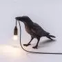Crow Table lamp,Bird Wall Lamp Light LED Table Lamps Bedroom Resin Crow Desk Lamp Bedside Light for Living Room Bedroom Office College Dorm-Black