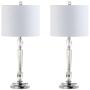 JONATHAN Y JYL2047A-SET2 Victoria 27'' Crystal LED Lamp Modern,Contemporary,Traditional,Glam for Bedroom, Living Room, Office, College Dorm, Coffee Table, Bookcase, Clear, 2 Piece