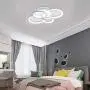 Ganeed Modern Ceiling Light,Metal Acrylic LED Flush Mount Ceiling Light Fixtures,36W LED Chandelier Light Fixture for Living Room Kitchen Bedroom Dinner Room,Cool White 6500K