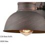 EUL Rustic Gooseneck Wall Sconce 1-Light Outdoor/Indoor Barn Bedside Wall Light Antique Copper Finish