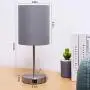Touch Control 3-Way Dimmable Grey Bedside Table Lamp, 2 USB Charging Ports Nightstand Lamp with 3000K Warm White Bulbs, Round Fabric Shade Modern Desk Reading Lamp for Bedroom Living Room Touch Control 3-Way Dimmable Grey Bedside Table Lamp, 2 USB Charging Ports Nightstand Lamp with 3000K Warm White Bulbs, Round Fabric Shade Modern Desk Reading Lamp for Bedroom Living Room