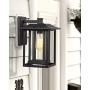 Beionxii Outdoor Wall Lights | Set of 2 Exterior Light Fixtures Wall Mount Sconces, Sand Textured Black with Clear Glass(9''W x 13.5''H) - A197W-2PK