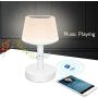 EVISTA Night Light Bluetooth Speaker Lamp - Touch Table Lamp for Bedroom Bluetooth Nightlight Speaker Dimmable Lighting + 7 Color Lights