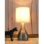 YIFONTIN Touch Lamp Sensor Control Table Light 3 Brightness Level Dimmable Gourd Table Lamps for Livingroom Bedroom Dorms and Office, Silver.
