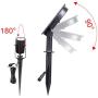 T-SUN Solar Spotlights, Outdoor LED Solar Lights, Waterproof Auto ON/Off Solar Wall Lights for Garden,Driveway, Pathway, Pool Area(White)