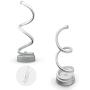 Makion Spiral LED Table Lamp, Curved LED Desk Lamp, Contemporary Minimalist Lighting Design, Warm White Light,Smart Acrylic Material Perfect for Bedroom Living Room (White)