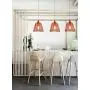 Vintage Farmhouse Pendant Lighting Rose Gold Chicken Wire Lamp Shade, Industrial Dining Room Lighting Fixtures Hanging Lamp Salking, Adjustable Hanging Pendant Light for Kitchen Barn Foyer Entryway