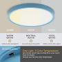 TALOYA Blue Flush Mount Ceiling Light (12 Inch 20 Watt), Low Profile Round LED Light Fixture for Boy Baby Dining Room Foyer Porch Bedroom,3 Color Temperature in One (3000k/4000k/6500K)