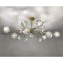 Modern Sputnik Chandeliers Crystal Pendant Light with 18 Lights Contemporary Branch Chandeliers Gold Ceiling Light Fixtures for Living Room Bar Shop
