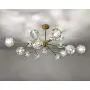 Modern Sputnik Chandeliers Crystal Pendant Light with 18 Lights Contemporary Branch Chandeliers Gold Ceiling Light Fixtures for Living Room Bar Shop