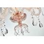 Saint Mossi Rose Gold K9 Crystal Chandelier Lighting LED Ceiling Light Fixture Pendant Lamp for Dining Room Bathroom Bedroom Livingroom 5 E12 LED Bulbs Required Height 24 x Width 25