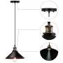 T&A Industrial Edison Kitchen Pendant Light 3-Pack Antique Brass Hanging Lighting Fixture for Dining Room Restaurant Bar(Black)