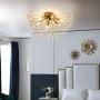 Modo Lighting Modern Firework Chandelier Light Crystal Sputnik Pendant Light Fixtures Dandelion Ceiling Lamp for Bedroom Living Dining Room Kitchen Island (6 Light)