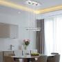 NOXARTE Modern K9 Crystal Chandelier Lighting Raindrop Flush Mount LED Ceiling Light Fixture for Dining Room Bedroom Kitchen Island