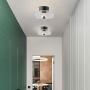 TeHenoo Ceiling Light Fixture with Clear Glass Shade Flush Mount for Dining Room, Bedroom, Cafe, Bar, Corridor, Hallway, Entryway, Passway