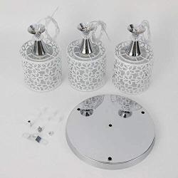 XYOUNG Ceiling Light,3 Head Modern Ceiling Light Hanging Pendant Lamp Dining Room Chandelier Fixture,Ceiling Light Flower Petal LED Pendant Lamp Chandelier for Cafe Dining Room Decor (Round Base)