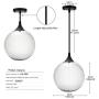 FRIDEKO HOME Industrial Modern 3D Colourfull Glass Pendant Light 9.8 inch Fireworks Globe Ball Style Hanging Lamp Creative Lighting Fixture for Island Kitchen Dining Room Restaurant Decor use E26 Bulb