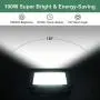 GLORIOUS-LITE 2 Pack 100W LED Flood Light Outdoor, 10000LM Super Bright Work Light with Plug, 5000K Daylight White, IP66 Waterproof Outdoor Floodlights for Yard, Garden, Playground GLORIOUS-LITE 2 Pack 100W LED Flood Light Outdoor, 10000LM Super Bright Work Light with Plug, 5000K Daylight White, IP66 Waterproof Outdoor Floodlights for Yard, Garden, Playground