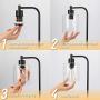 Industrial Touch Control Table Lamp, Dual USB Charging Ports, 3 Way Dimmable Vintage Bedside Nightstand Lamp, Glass Shade Desk Reading Lamp for Farmhouse Bedroom Living Room, LED Edison Bulb Included