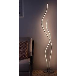 JONATHAN Y JYL7008A Cairo 63.75'' LED Integrated Floor Lamp Modern,Contemporary for Bedrooms, Living Room, Office, Reading, Chrome