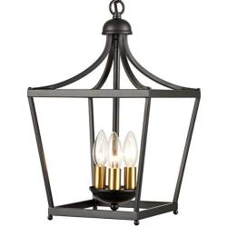 Farmhouse Chandelier Lantern Pendant Light Fixture 3-Light Rustic Chandeliers for Kitchen Island