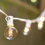 Afirst Outdoor String Lights 50 Ft with 52 Globe Bulbs Patio String Lights UL Certification Weatherproof Outdoor Hanging Lights for Garden/Backyard Party/Wedding-White Cord