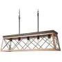 ACTION CLUB Industrial Five-Light Farmhouse Linear Pendant Light Hanging Ceiling Fixture Light Adjustable Height Chandeliers for Kitchen, Dining Room