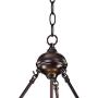 Bronze Tiffany Pendant Chandelier 20'' Wide Modern Gold Texture Ivory Stained Glass 3-Light Fixture for Dining Room House Foyer Kitchen Island Entryway Bedroom Living Room - Robert Louis Tiffany