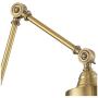 Mendes Modern Swing Arm Wall Lamps Set of 2 Antique Brass Plug-in Light Fixture Adjustable Up Down Metal Shade for Bedroom Bedside Living Room Reading - 360 Lighting