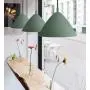 LAKIQ Kids Room Pendant Light Colorful Umbrella Shape with Pull Chain Modern Nordic Aluminum Hanging Ceiling Light for Bedroom Living Room Dining Room Kitchen Island(Green,10.5)