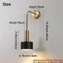 VARIPOWDER Metal Wall Sconce Light Fixture Industrial Modern Minimalist Style Decorate Wall Lamp for Living Room Bedroom Corridor Cafes Restaurants,Not Included Bulbs(1 Pack) (Style-2)