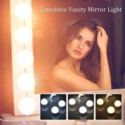 Vanity Lights for Mirror, Tomshine Hollywood Style Vanity Mirror Lights Kits with 3 Color Modes 10 Dimmable Bulbs for Dressing Room Bath Room