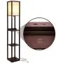 Brightech Maxwell Shelf Floor Lamp w. Wireless Charging Station, USB Port & Outlet - Column Lighting for Bedrooms, Offices & Living Rooms - Contemporary Skinny Nightstand & Tower Light - Brown Brightech Maxwell Shelf Floor Lamp w. Wireless Charging Station, USB Port & Outlet - Column Lighting for Bedrooms, Offices & Living Rooms - Contemporary Skinny Nightstand & Tower Light - Brown