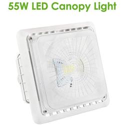 55W LED Canopy Ceiling Light, 5000K Cool White 7425LM LED Parking Garage Canopy Lights, Equiv 100-150 Watt Metal Halide/HID/HPS, UL DLC Approved 100-277V AC