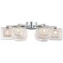 Wrapped Wire Modern Ceiling Light Flush Mount Fixture Chrome 24'' Wide 6-Light Clear Cylinder Glass for Bedroom Kitchen Living Room Hallway Bathroom - Possini Euro Design