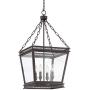 James Bronze Foyer Pendant Chandelier 15 3/4'' Wide Farmhouse Rustic Lantern Clear Glass 4-Light Fixture for Dining Room House Kitchen Island Entryway Bedroom - Franklin Iron Works