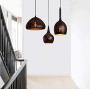 LITFAD Industrial Style Pendant Light 7.87'' Weathered Iron Shade Single Vase Shape Pendant Lamp Mounted Ceiling Lighting fixtures with Adjustable Chain for Kitchen Dining Room Restaurant Bar - B