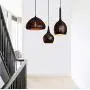 LITFAD Industrial Style Pendant Light 7.87'' Weathered Iron Shade Single Vase Shape Pendant Lamp Mounted Ceiling Lighting fixtures with Adjustable Chain for Kitchen Dining Room Restaurant Bar - B