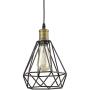 Farmhouse Plug in Pendant Light with On/Off Switch Wire Caged Hanging Pendant Lamp