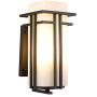 EERU Large Outdoor Wall Light, Large Size:15.35'' H x 6.7'' W, Waterproof Wall Lantern Exterior Light Fixture for Entryways Yards Garage Front Porch, Metal Frame with Frosted Glass, Black (Large)